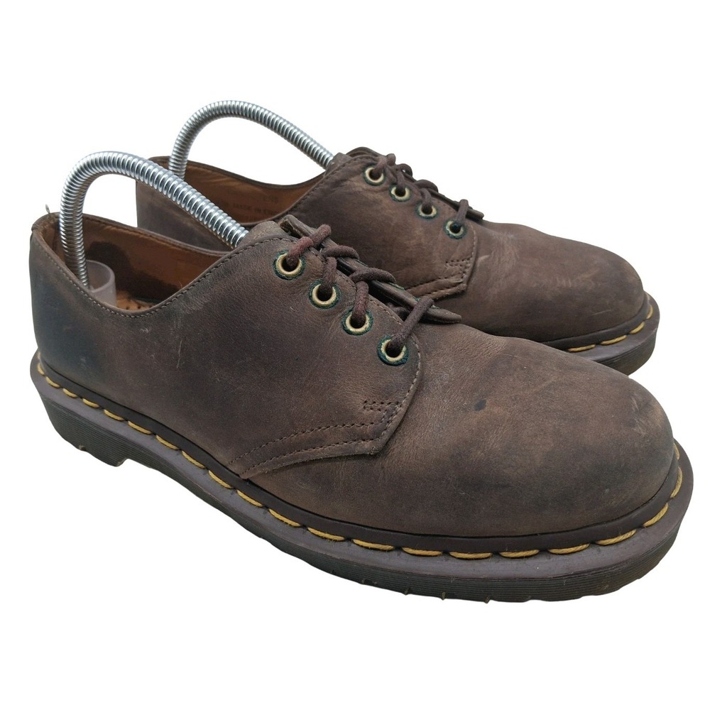 Dr Martens NP7D Shoes Mens Size UK 8 US 9 Brown Leather Casual Made In England